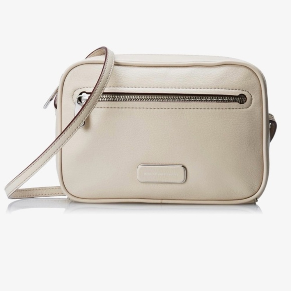 Marc By Marc Jacobs Cream Sand Crossbody Camera Bag Purse Off white